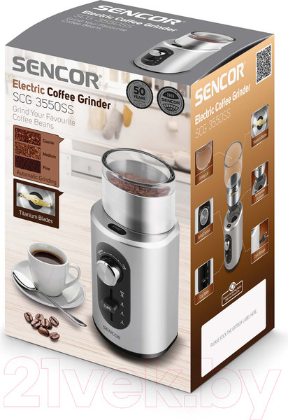 Изображение товара Кофемолка Sencor SCG 3550SS