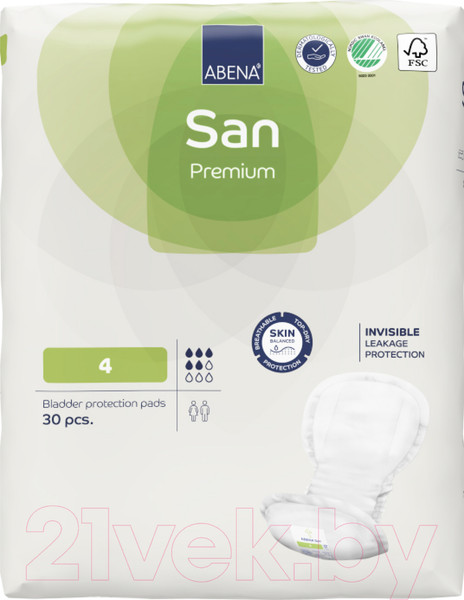 Изображение товара Прокладки урологические Abena San 4 Premium (30шт)