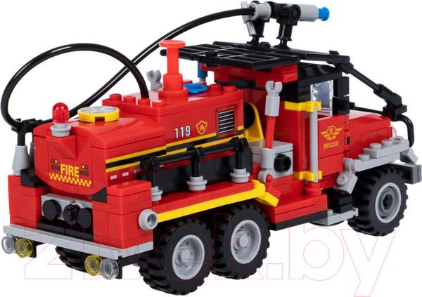 Изображение товара Конструктор Bondibon Пожарная Служба. Пожарная машина / ВВ5708 (432эл)