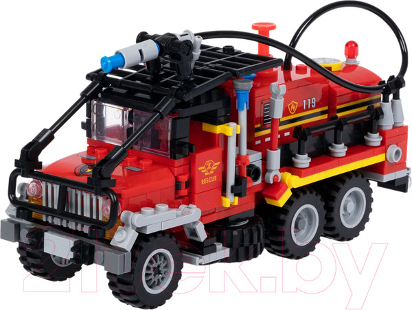 Изображение товара Конструктор Bondibon Пожарная Служба. Пожарная машина / ВВ5708 (432эл)