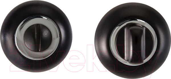 Изображение товара Фиксатор дверной защелки Ренц INBK 08 B/CP (черный/хром блестящий)