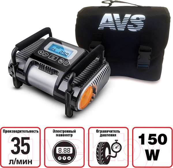 Изображение товара Автомобильный компрессор AVS Turbo KE350EL