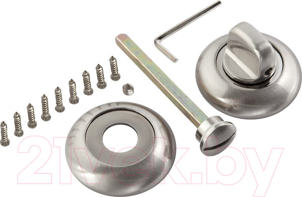 Изображение товара Фиксатор дверной защелки Ренц INBK 08 SN/NP (никель матовый/никель блестящий)