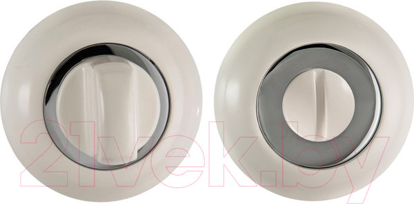 Изображение товара Фиксатор дверной защелки Ренц INBK 08 W/CP (белый/хром блестящий)