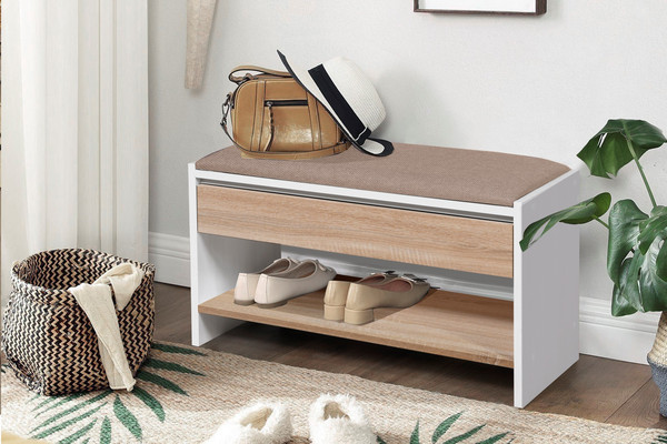 Изображение товара Банкетка Мебель-Класс ВА-012.10 (белый/дуб сонома)