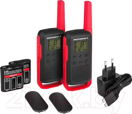 Изображение товара Комплект раций Motorola Talkabout T62 (красный)