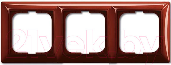 Изображение товара Рамка для выключателей и розеток ABB Basic 55 1725-0-1518 (красный)