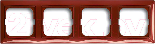 Изображение товара Рамка для выключателей и розеток ABB Basic 55 1725-0-1519 (красный)