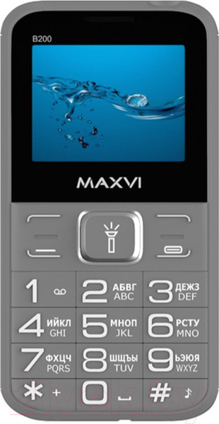 Изображение товара Мобильный телефон Maxvi B200 (серый+ЗУ)
