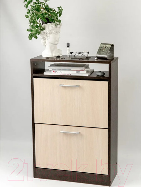 Изображение товара Тумба в прихожую Genesis Мебель Энтер Обувница (венге/дуб молочный)