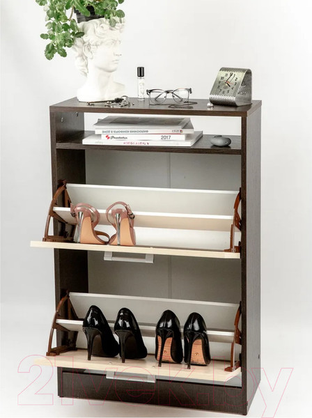 Изображение товара Тумба в прихожую Genesis Мебель Энтер Обувница (венге/дуб молочный)