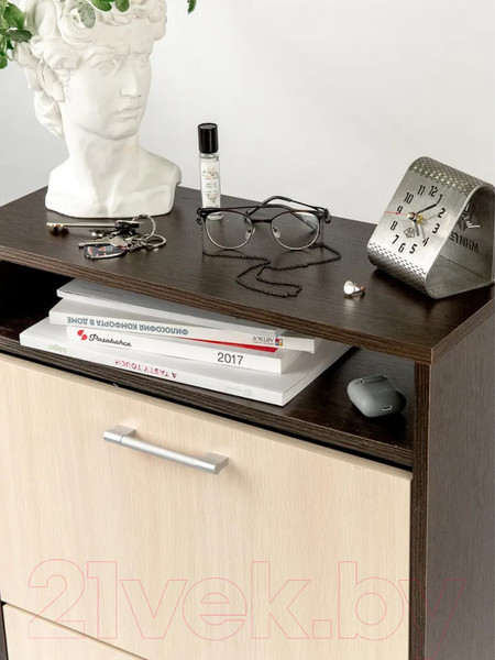 Изображение товара Тумба в прихожую Genesis Мебель Энтер Обувница (венге/дуб молочный)