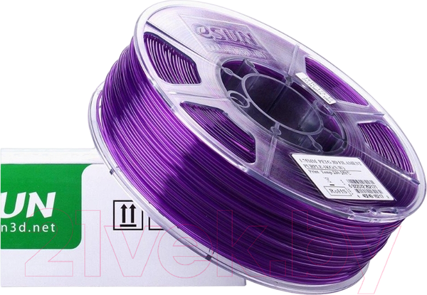Изображение товара Пластик для 3D-печати eSUN PETG / PETG175Z1 (1.75мм, 1кг, прозрачный пурпурный)