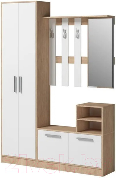 Изображение товара Тумба в прихожую Genesis Мебель Энтер (дуб сонома/белый)