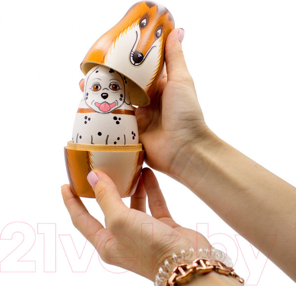 Изображение товара Матрешка сувенирная Брестская Фабрика Сувениров Собаки разных пород / 7117