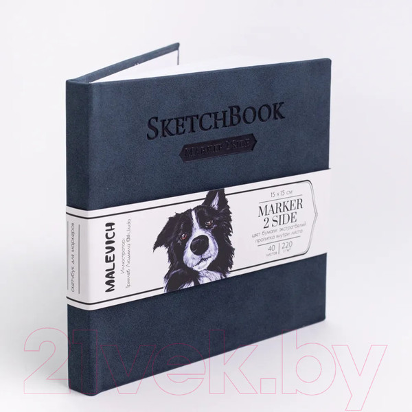 Изображение товара Скетчбук Малевичъ 401146 (40л, индиго)