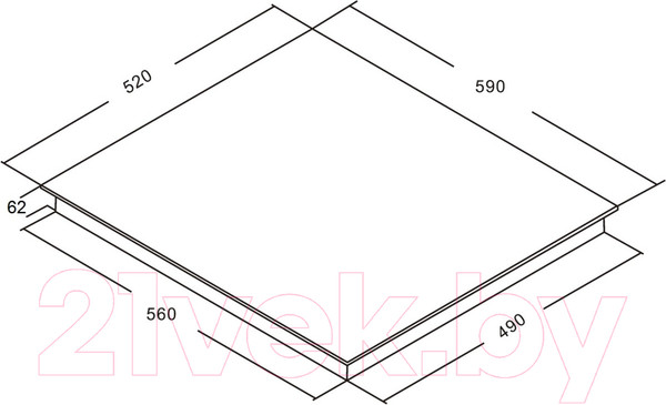 Изображение товара Индукционная варочная панель Akpo PIA 60 942 18FZ BL