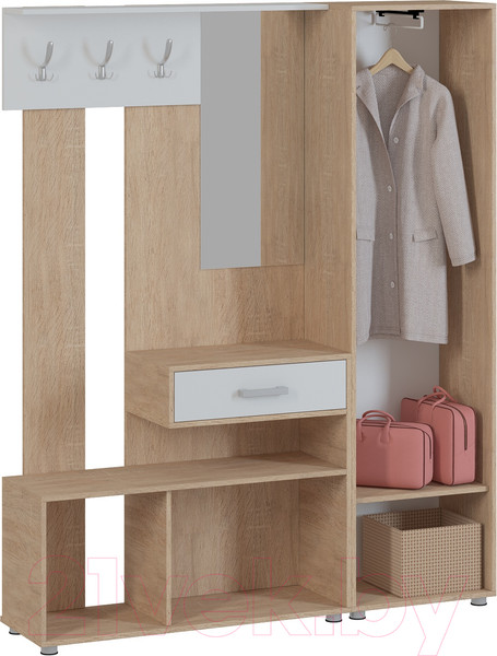 Изображение товара Шкаф-пенал Genesis Мебель Энтер 1 (дуб сонома/белый)