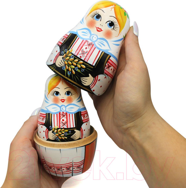 Изображение товара Матрешка сувенирная Брестская Фабрика Сувениров В народном славянском наряде с колосками / 7046