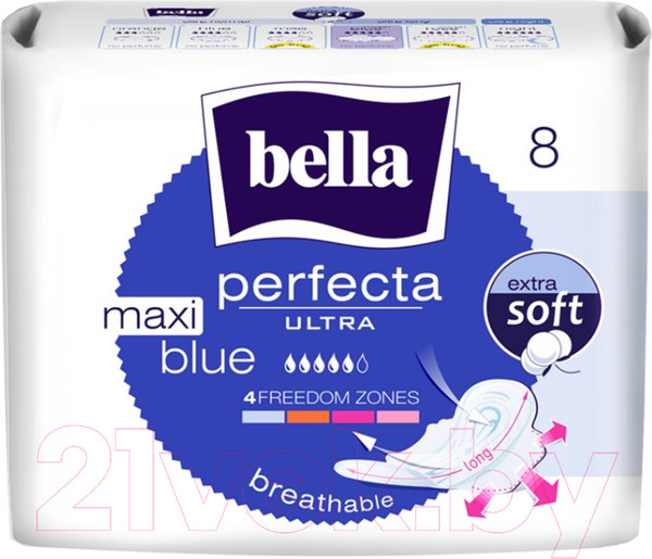 Изображение товара Прокладки гигиенические Bella Perfecta Ultra Maxi Blue (8шт)