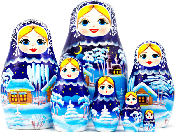 Изображение товара Матрешка сувенирная Брестская Фабрика Сувениров Русские рождественские матрешки / 7330