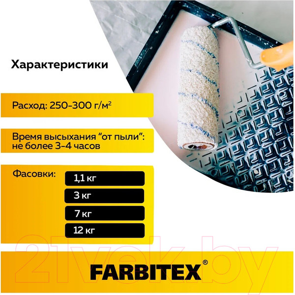 Изображение товара Грунтовка Farbitex Бетонконтакт акриловая (3кг)