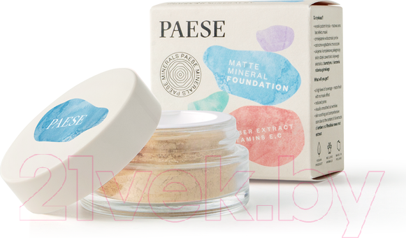 Изображение товара Пудра рассыпчатая Paese Matte Mineral Foundation минеральная матирующая 102W (7г)