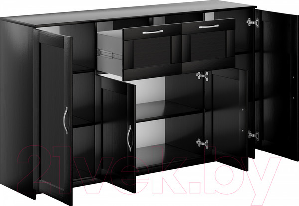 Изображение товара Тумба Mio Tesoro Сириус 4 двери и 2 ящика 156x95 2.02.03.300.5 (дуб венге)