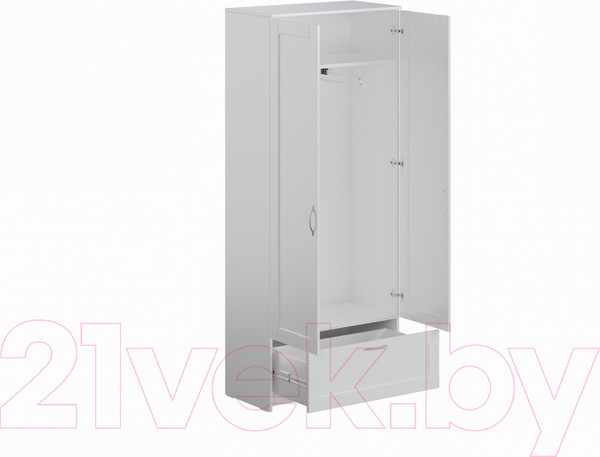 Изображение товара Шкаф Mio Tesoro Сириус 2-х створчатый 1 ящик 2.02.01.240.1 (белый)