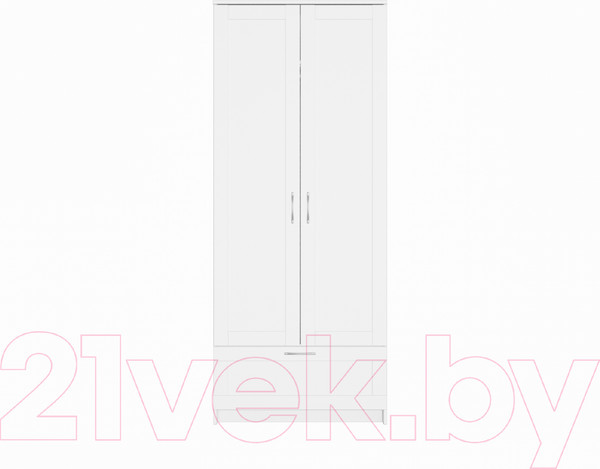 Изображение товара Шкаф Mio Tesoro Сириус 2-х створчатый 1 ящик 2.02.01.240.1 (белый)