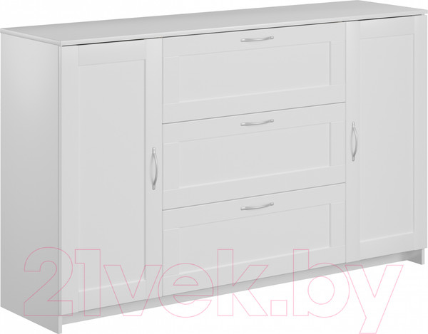 Изображение товара Тумба Mio Tesoro Сириус 2 двери и 3 ящика 156x95 2.02.03.290.1 (белый)