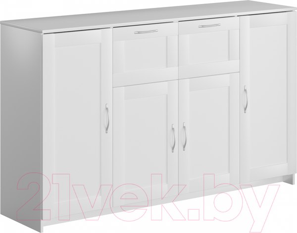 Изображение товара Тумба Mio Tesoro Сириус 4 двери и 2 ящика 156x95 2.02.03.300.1 (белый)