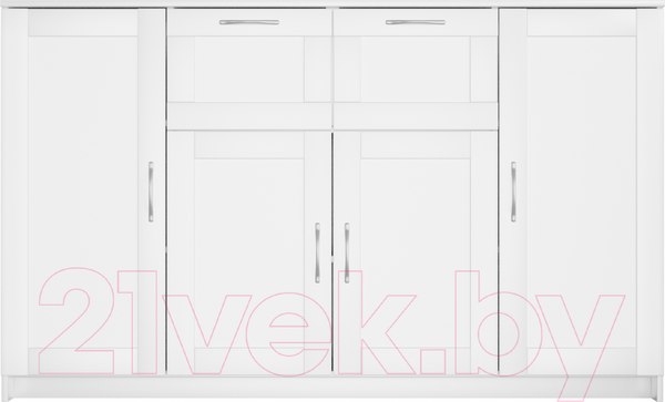 Изображение товара Тумба Mio Tesoro Сириус 4 двери и 2 ящика 156x95 2.02.03.300.1 (белый)