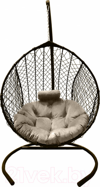 Изображение товара Кресло подвесное Craftmebelby Кокон Капля стандарт (коричневый/бежевый)