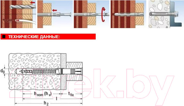 Изображение товара Дюбель рамный FISCHER FUR 10x135 SS (50шт)