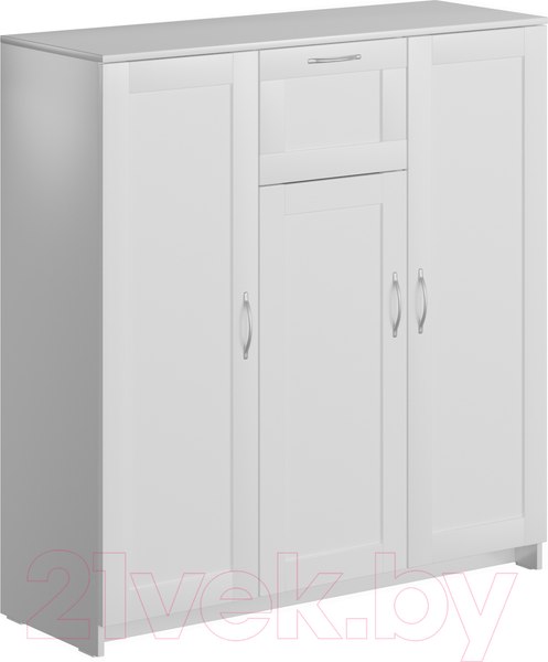 Изображение товара Тумба Mio Tesoro Сириус 3 двери и 1 ящик 117x123 2.02.03.320.1 (белый)
