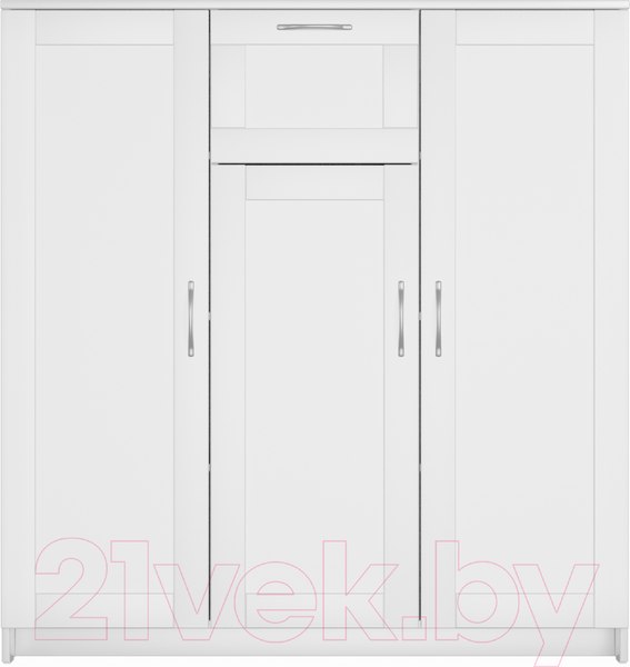 Изображение товара Тумба Mio Tesoro Сириус 3 двери и 1 ящик 117x123 2.02.03.320.1 (белый)
