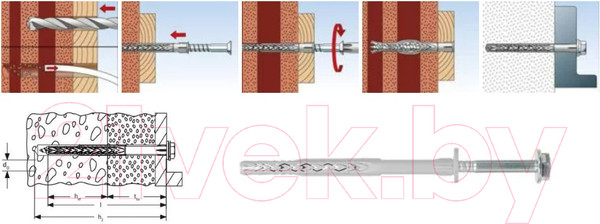 Изображение товара Дюбель рамный FISCHER SXRL 10x120 FUS (50шт)