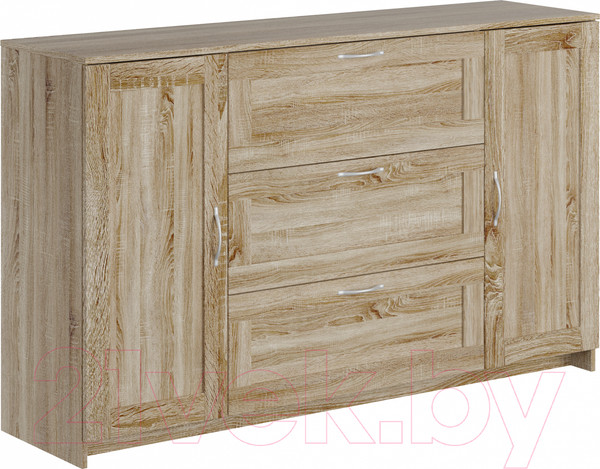 Изображение товара Тумба Mio Tesoro Сириус 2 двери и 3 ящика 156x95 / 2.02.03.290.3 (дуб сонома)