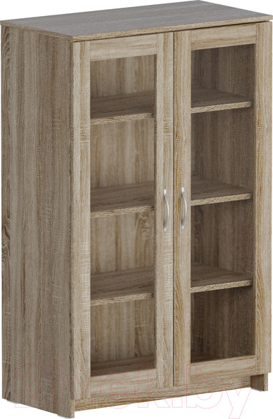 Изображение товара Тумба Mio Tesoro Сириус 2 двери со стеклом 78x123 2.02.03.390.3 (дуб сонома)