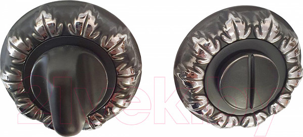 Изображение товара Фиксатор дверной защелки Ренц INBK 10 B/CP (черный/хром блестящий)