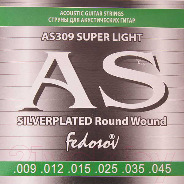 Изображение товара Струны для акустической гитары Fedosov AS309 Silverplated Round Wound