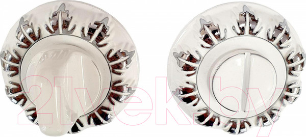 Изображение товара Фиксатор дверной защелки Ренц INBK 10 SW/CP (супер белый/хром блестящий)