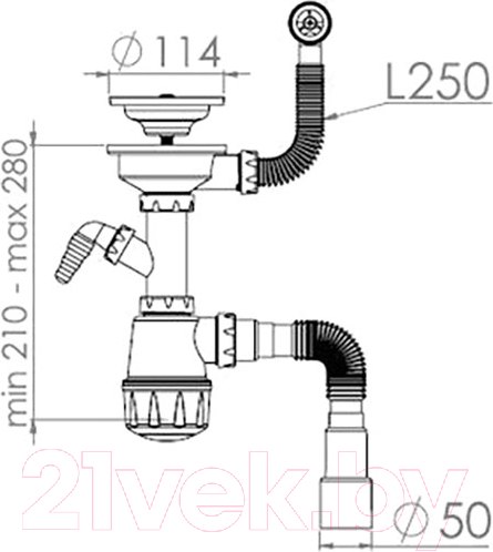 Изображение товара Сифон AV Engineering AVE129739