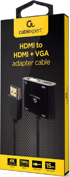 Изображение товара Кабель/переходник Gembird A-HDMIM-HDMIFVGAF-01