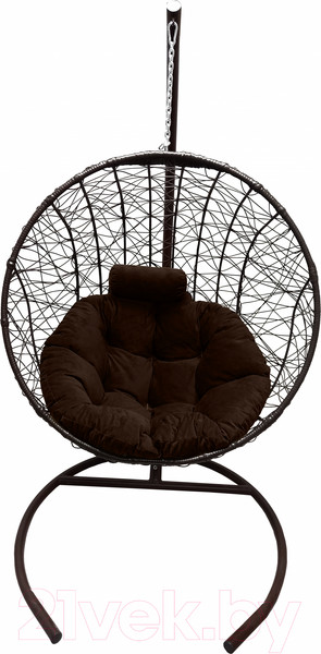 Изображение товара Кресло подвесное Craftmebelby Кокон Круглый стандарт (коричневый/коричневый)