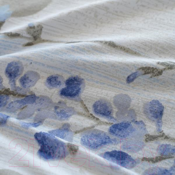 Изображение товара Комплект постельного белья Лен наш Люпины 2.0 сп / 218373 (белый/голубой)