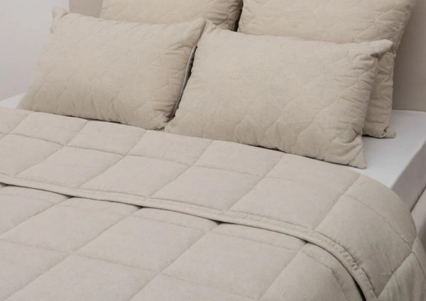 Изображение товара Одеяло Лен наш Лен/овечья шерсть 2.0 сп / 208839 (172x205, бежевый)