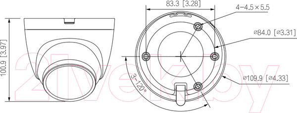 Изображение товара IP-камера Dahua DH-IPC-HDW2249TP-S-IL-0360B