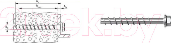 Изображение товара Шуруп FISCHER FBS 8x80 / 536853K